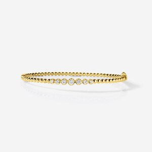 14k 18k äkta massivt guld glittrande rundslipad labododlad diamantarmband brud bröllop elegant lyxigt guld gångjärnsförsett fint armband