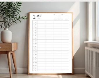 2026 Wall Calendar Family Calendar A3 Size (PDF Download)