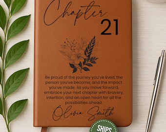 21st Birthday Gift For Her Personalized Journal – for Daughter, for Sister, for Niece, for Best Friend, for Granddaughter, Keepsake Gift G