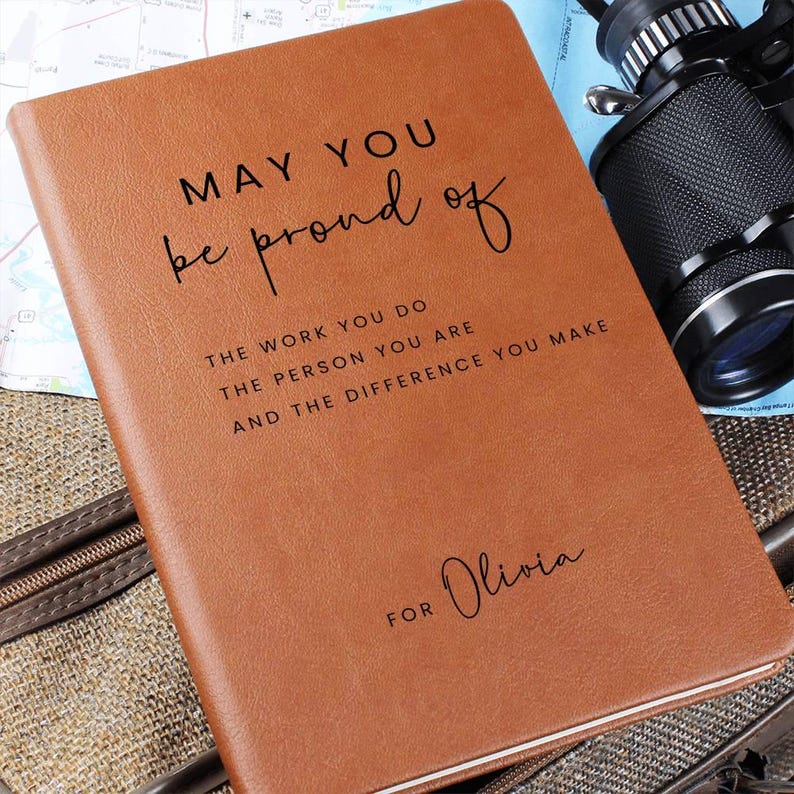 Personalized May You Be Proud Journal, Coworker Birthday Gift, Employee Gifts, Thank You Notebook, Leader Appreciation image 13
