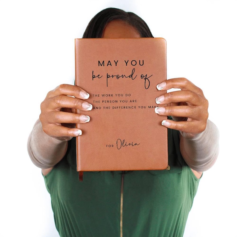 Personalized May You Be Proud Journal, Coworker Birthday Gift, Employee Gifts, Thank You Notebook, Leader Appreciation image 8