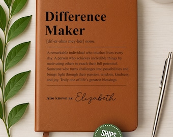 Difference Maker Vegan Leather Journal: Mentor Gift