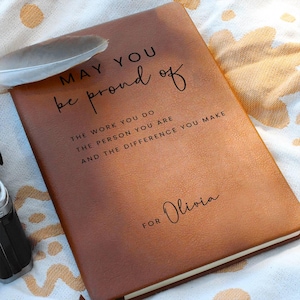 Personalized May You Be Proud Journal, Coworker Birthday Gift, Employee Gifts, Thank You Notebook, Leader Appreciation image 7