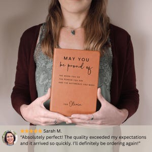 Personalized May You Be Proud Journal, Coworker Birthday Gift, Employee Gifts, Thank You Notebook, Leader Appreciation image 3