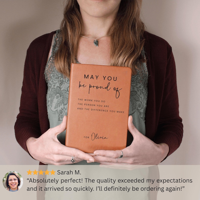 Personalized May You Be Proud Journal, Coworker Birthday Gift, Employee Gifts, Thank You Notebook, Leader Appreciation image 3