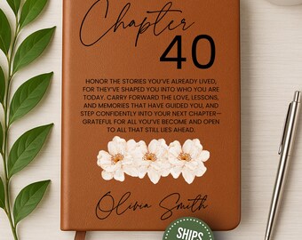 Personalized 40th Birthday Gift Custom Journal - For Him, For Her, Gift For Son, Gift For Daughter, Gift For Friend, Gift For Coworker (2) G