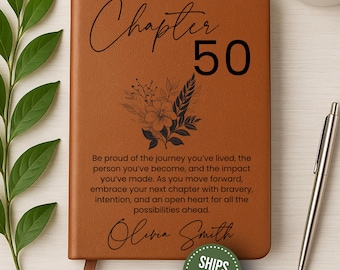 Personalized 50th Birthday Gift Journal - For Him, For Her, Gift For Mom, Gift For Dad, Gift For Son, Gift For Daughter, Gift For Friend Gra
