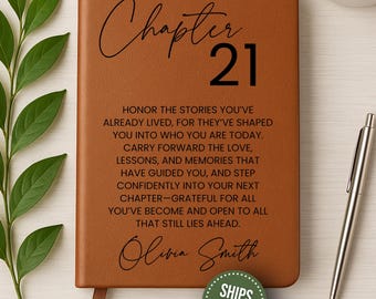Personalized 21st Birthday Gift Custom Journal - For Him, For Her, Gift For Son, Gift For Daughter, Gift For Friend, Gift For Coworker Graph