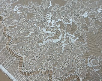 Off white lace Fabric by the Yard, Bridal Wedding Dressmaking Sewing Material X6479A-TL10