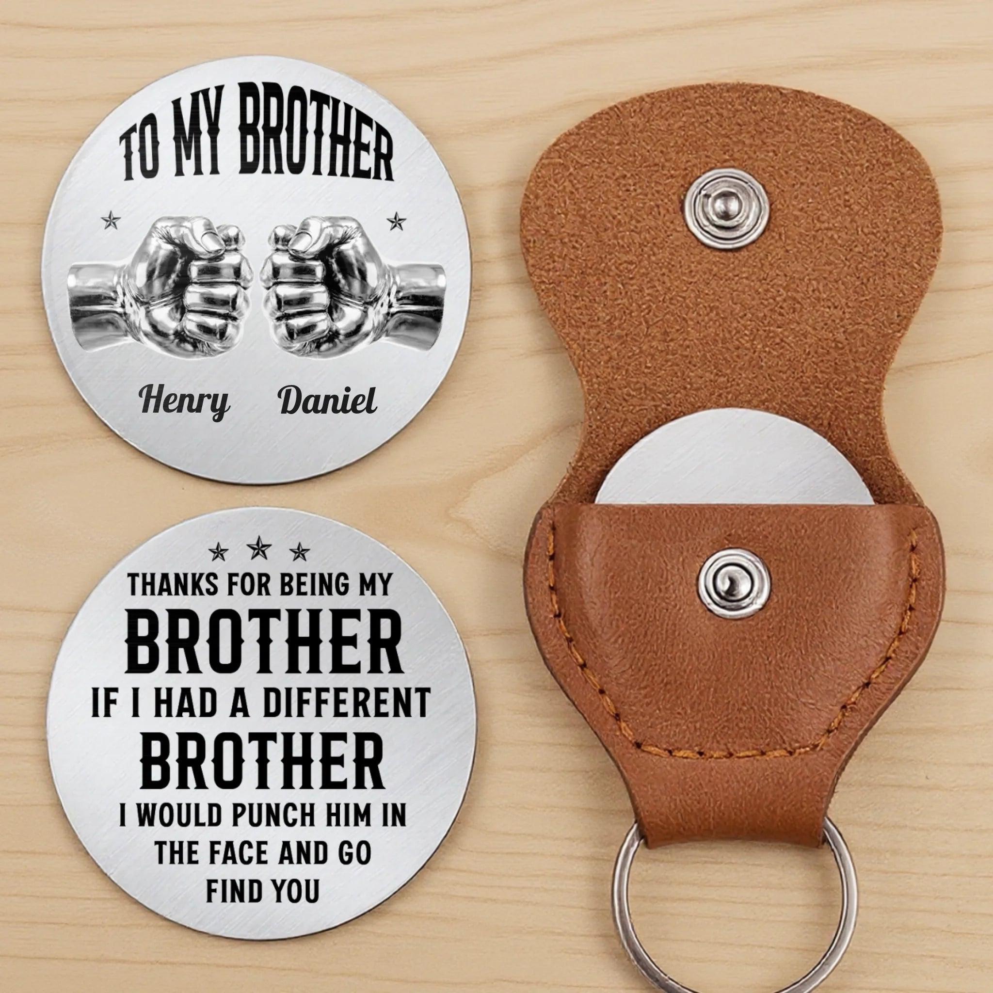 Pocket Hug for Brother, Funny Brother Coin Gift, Personalized Brother ...