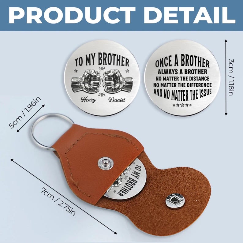Personalized Pocket Hug for Brother – Birthday Gift, Custom Engraved ...