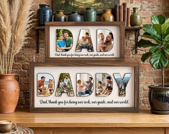 Personalized Dad and Son Wallet, Custom Photo Wallet for Father, Engraved Daddy Wallet Gift, First Fathers Day Gift for Dad, Father Day Gift