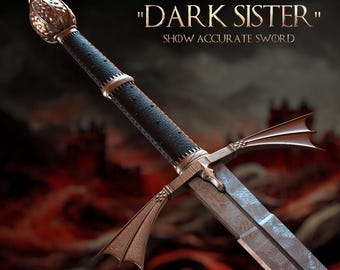 Réplica da espada da Irmã Negra – Item decorativo colecionável de Game of Thrones / Adereço para cosplay