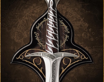 Réplica da Espada de Bilbo – Item Decorativo Colecionável Inspirado em O Senhor dos Anéis / Adereço para Cosplay