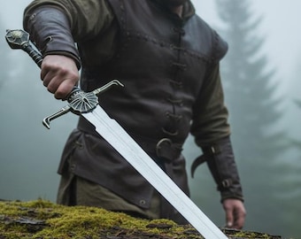 Espada artesanal de Aegon I Targaryen, do Rei Viserys, da Casa do Dragão, inspirada em Game of Thrones | Presente para ele