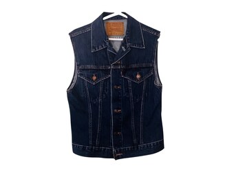 levis vest black