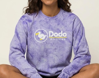 Dodo Airlines Animal Crossing Inspired Tie Dye Sweatshirt, ACNH Sweater, Animal Crossing New Horizons Shirt, DAL Shirt, Animal Crossing Gift