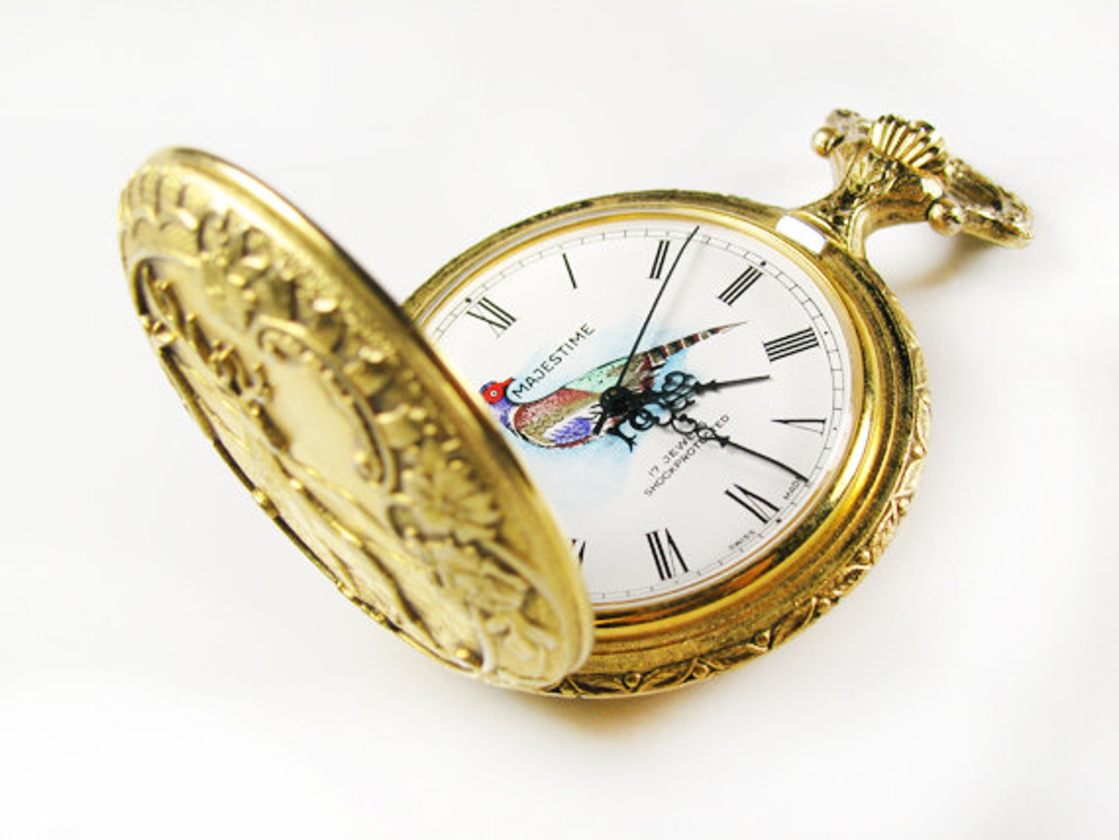 Vintage Majestime Pocket Watch / Swiss Made Pocket Watch / Etsy
