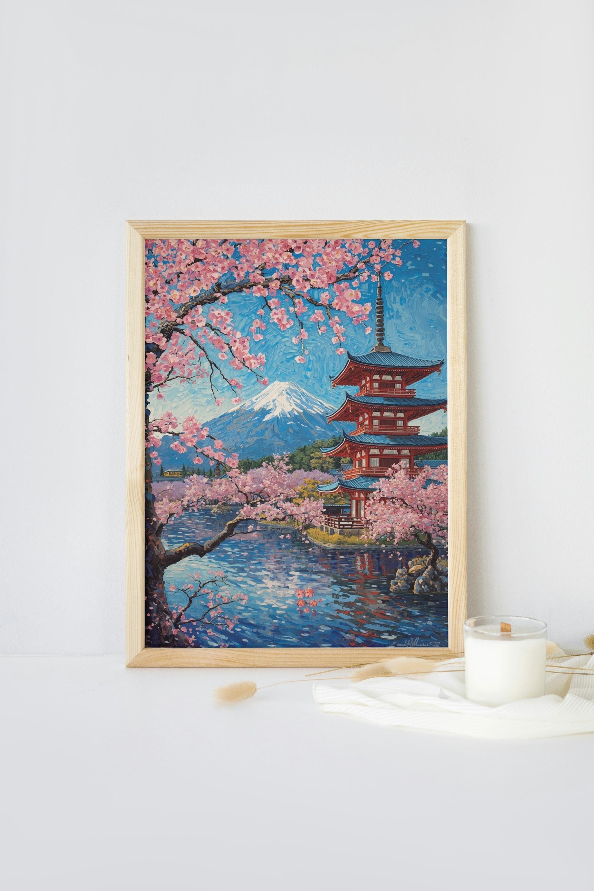 Mt fuji oil painting - Etsy 日本