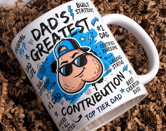 Humour adulte drôle papa tasse d'emballage PNG sublimation design 11 oz 15 oz emballage de tasse cadeau pour papa bâillon cadeau téléchargement numérique
