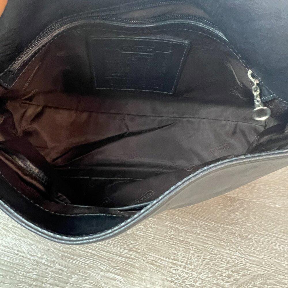 Vintage Coach Black Leather Studio Flap Shoulder Bag 9828 - Etsy