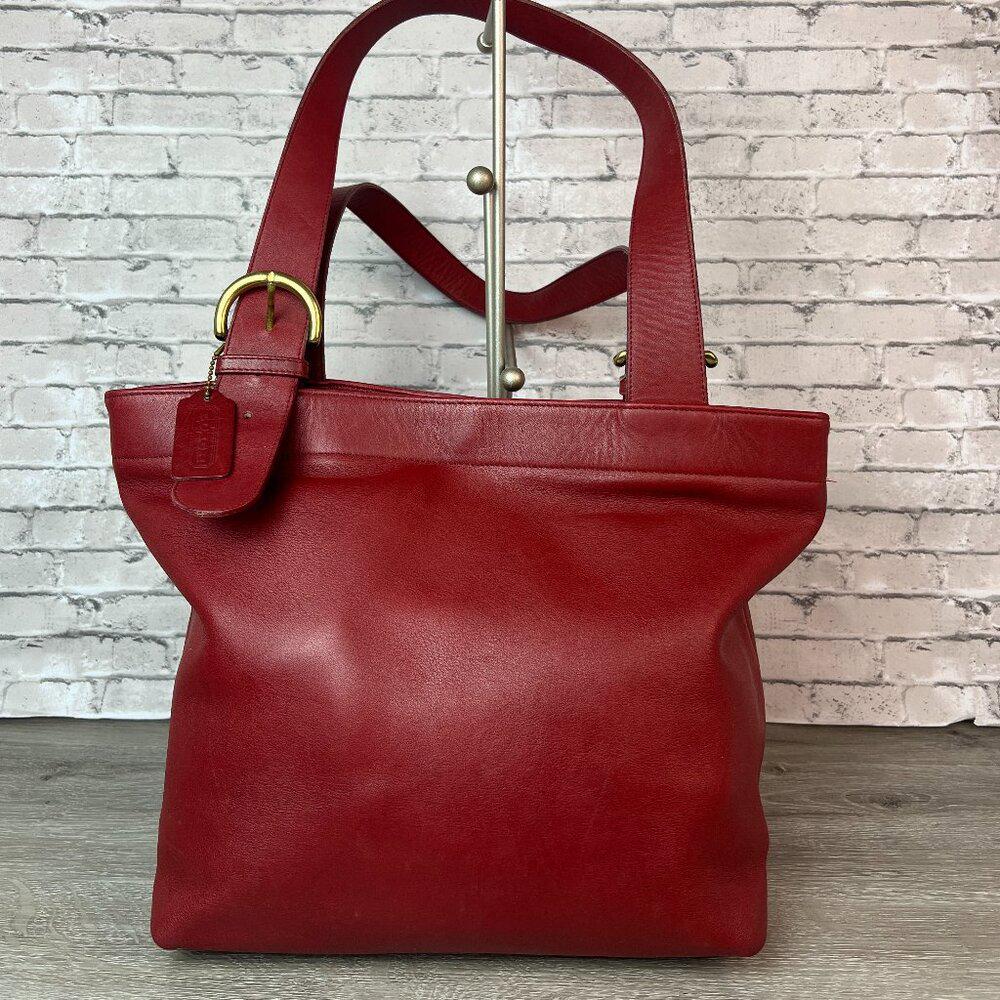 バッグ Vintage Coach Soho Suede Tote bag Red Coach Soho Bag Red | eBay Vintage Coach Soho Suede Tote bag Red