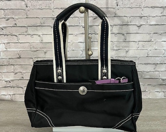 Vintage Coach Black Leather Business Tote 7757 - Etsy