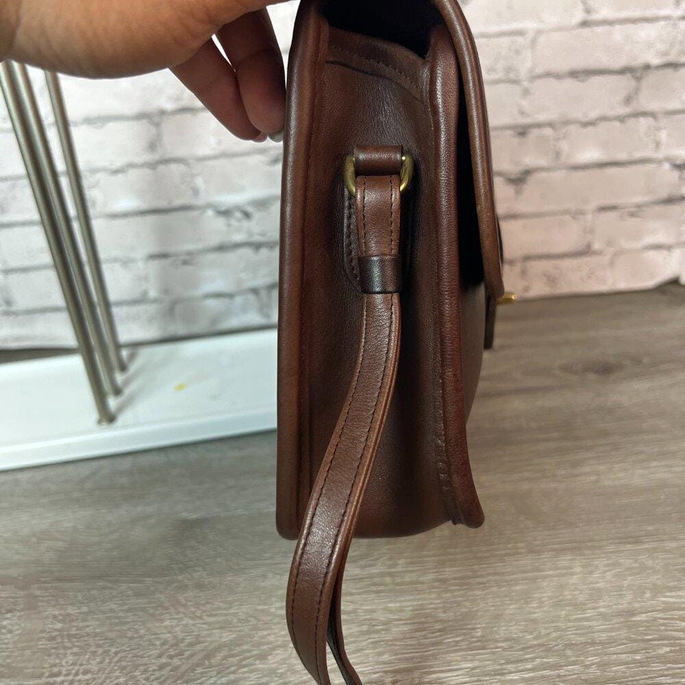 Vintage Coach 80's Turnlock Clutch 9832 Brown - Etsy