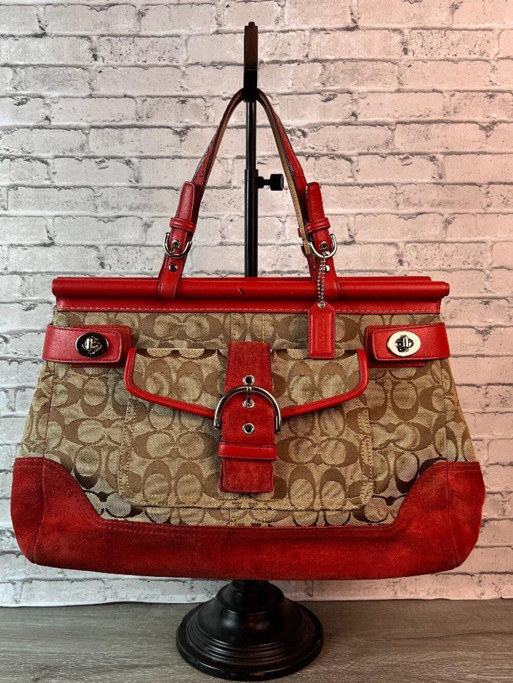 Red Coach Vintage Handbags - Etsy Canada