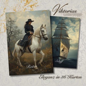 Printable Lenormand Deck Victorias - Digital Download | Digital Oracle for Printing | Vintage Card Art FREE BOOKLET