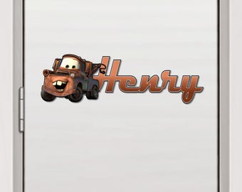 Disney Cars Mater Personalized Kids Room Sign, Nursery Decor