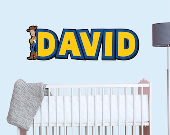Toy Story Characters Custom Name Wooden Wall Decor, Personalized Kids Room Sign, Nursery Wall Decor, Custom Name Door Sign