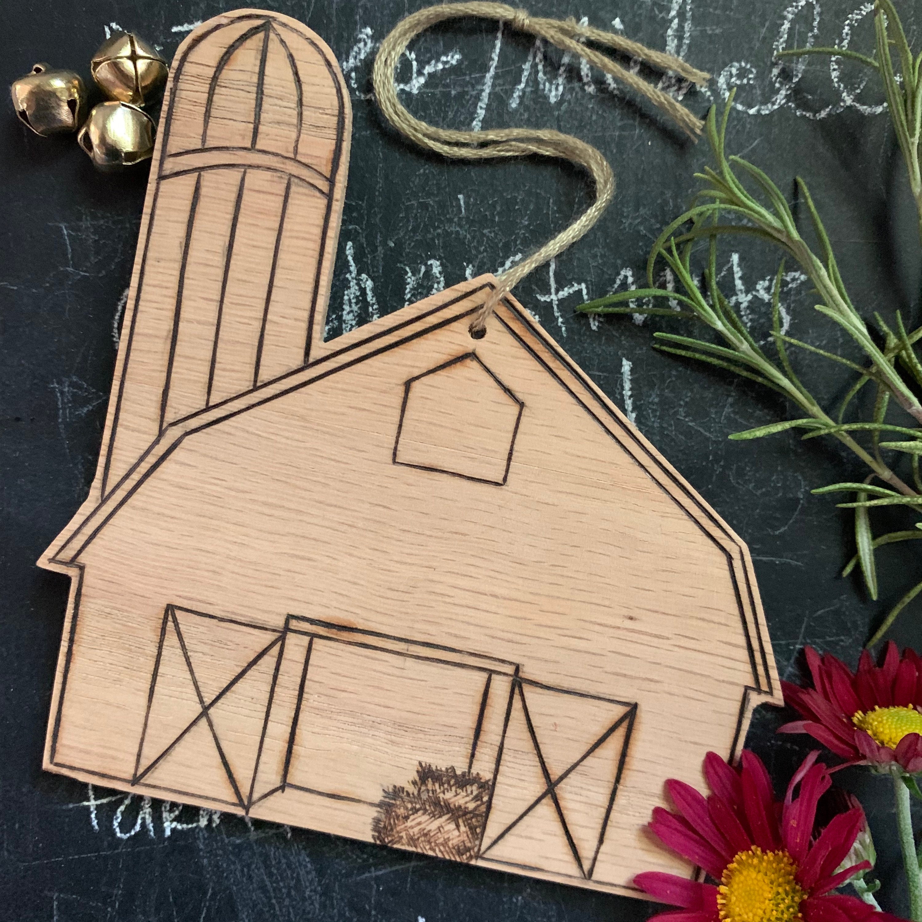 Red Barn Christmas Ornament Barn Holiday Tree Ornament Etsy