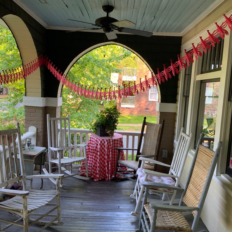 Crawfish Boil Banner: Red Cardstock Party Garland (5 foot) image 3