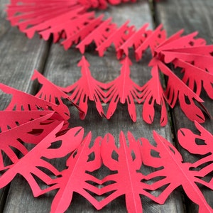 Crawfish Boil Banner: Red Cardstock Party Garland (5 foot) image 9