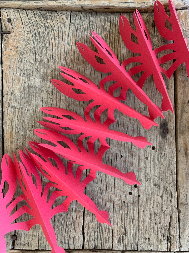 Crawfish Boil Banner: Red Cardstock Party Garland (5 foot) image 8