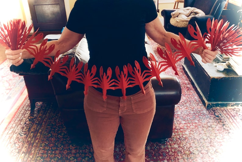 Crawfish Boil Party Decorations, Red Crawfish Boil Garland, Crawfish Banner,Creole themed banner, Sold per foot! Please read info.SHIPS FAST zdjęcie 10
