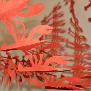 Crawfish Boil Banner: Red Cardstock Party Garland (5 foot) image 4