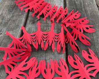 Crawfish Boil Party Decorations, Red Crawfish Boil Garland, Crawfish Banner, Creole themed banner, Sold per foot! SHIPS FAST