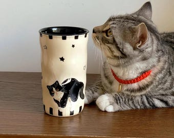 Cat Ceramic Coffee Cup Mug,Gift For Cat Lover