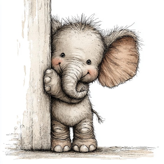 31 JPG Whimsical Peeking Safari Clipart – Cute Safari Animals Peeking for Kids & Nursery JPG
