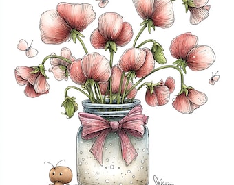 29 JPG Whimsical Flowers Spring Clipart: Floral Graphics (Digital Download)