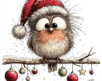 31 JPG Christmas Bird Clipart Set: Watercolor JPG Images (Digital Download)