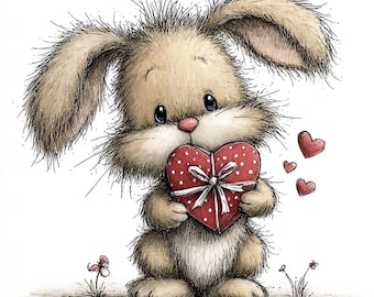 32 JPG Valentine Woodland Animals Clipart – Whimsical Watercolor Forest Friends – Cute Festive JPG Set (Digital Download)