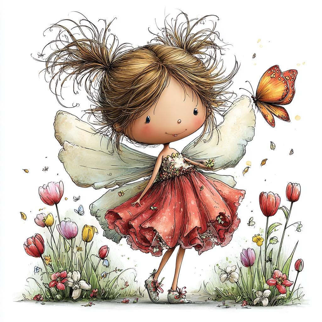 35 JPG Whimsical Fairy Garden Clipart – Cute Colorful Fairy Art for ...