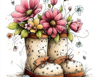 29 JPG Clipart aquarelle fleurs printanières – Ensemble JPG d'illustrations mignonnes de fleurs Cottagecore | Utilisation commerciale