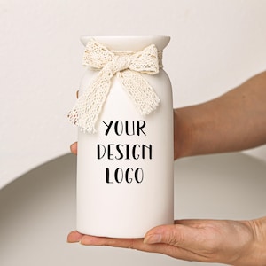Custom Ceramic Anniversary Vase,Personalized Engagement Gift,Wedding Flower Pot for Couples,Anniversary Present,Unique Wedding Home Decor