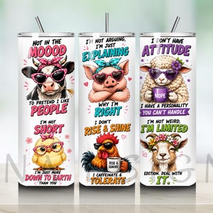 Sarkastisk Tumbler Wrap Sublimeringsdesign Vän Rolig Gåva till Henne
