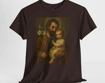 St. Joseph Foster Father T-Shirt | Religious Catholic Art Tee