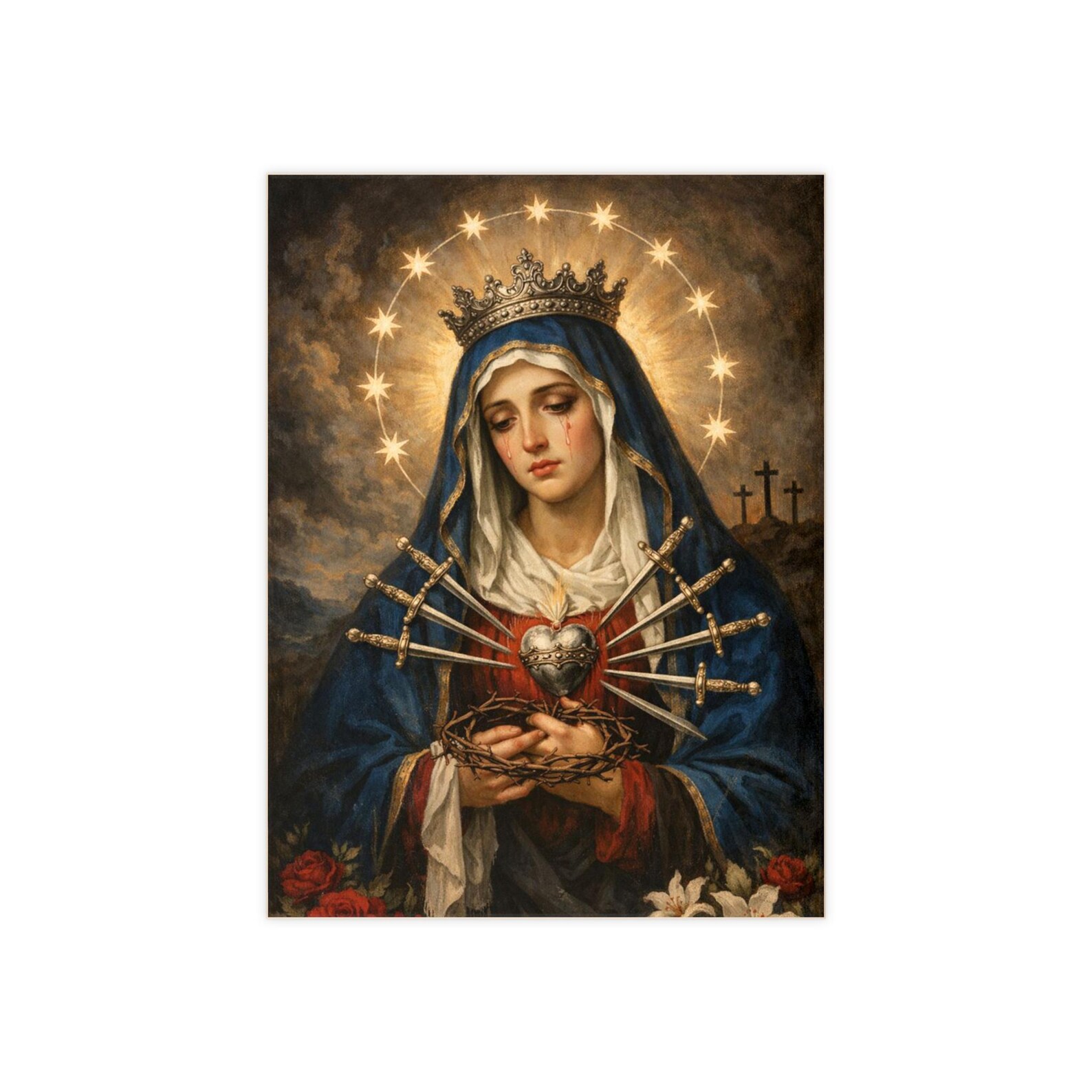Our Lady of Sorrows Ceramic Tile | Mater Dolorosa Catholic Wall Art ...